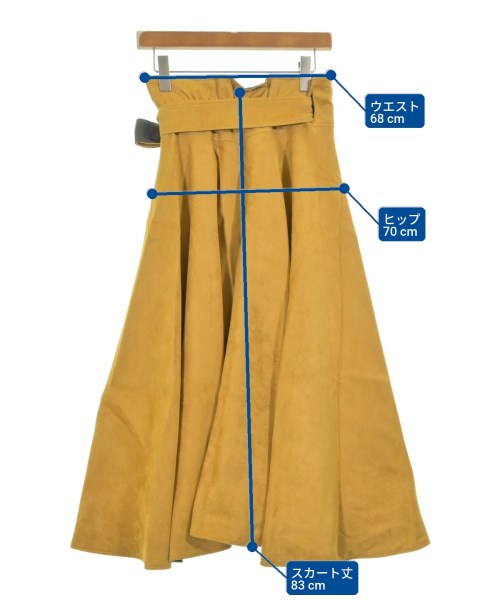 UNITED TOKYO（ユナイテッドトウキョウ）ロング・マキシ丈スカート 黄 サイズ:1(S位) レディース/2200619686116