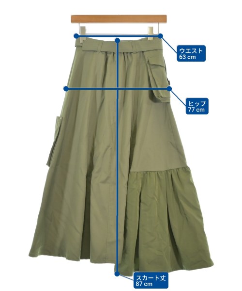 UNITED TOKYO（ユナイテッドトウキョウ）ロング・マキシ丈スカート カーキ サイズ:1(S位) レディース/2200674024021