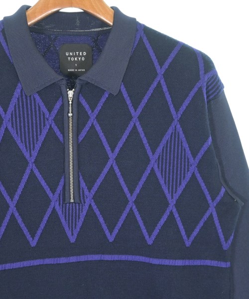 UNITED TOKYO（ユナイテッドトウキョウ）ニット・セーター 紺 サイズ:1(S位) メンズ/2200680171047