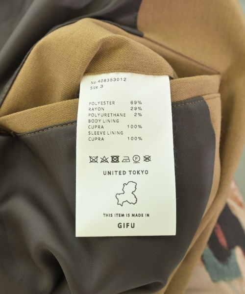 UNITED TOKYO（ユナイテッドトウキョウ）ジャケット 茶 サイズ:3(L位) メンズ/2200709776314