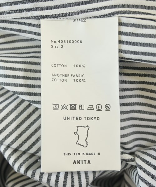 UNITED TOKYO（ユナイテッドトウキョウ）カジュアルシャツ 黒 サイズ:2(M位) メンズ/2200712327015