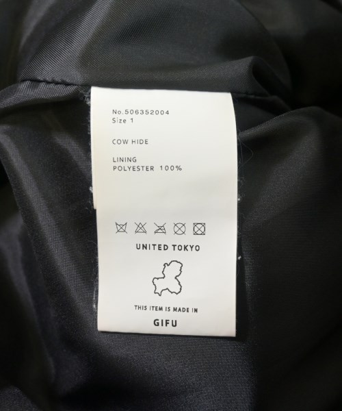 UNITED TOKYO（ユナイテッドトウキョウ）ライダース 黒 サイズ:1(S位) レディース/2200715366011
