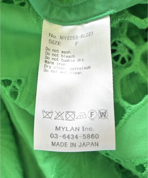 MYLAN（マイラン）ブラウス 緑 サイズ:F レディース/2200709596028