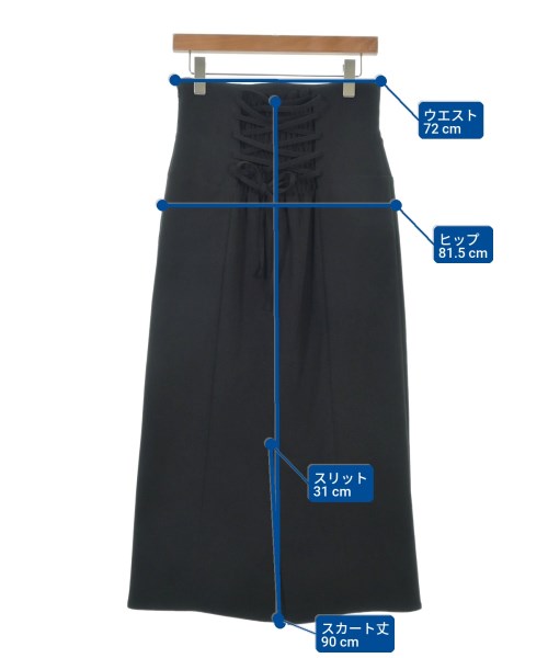 Mystrada（マイストラーダ）ロング・マキシ丈スカート 黒 サイズ:38(M位) レディース/2200621189063