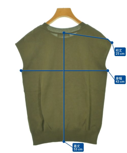 Mystrada（マイストラーダ）ベスト カーキ サイズ:38(M位) レディース/2200629075269