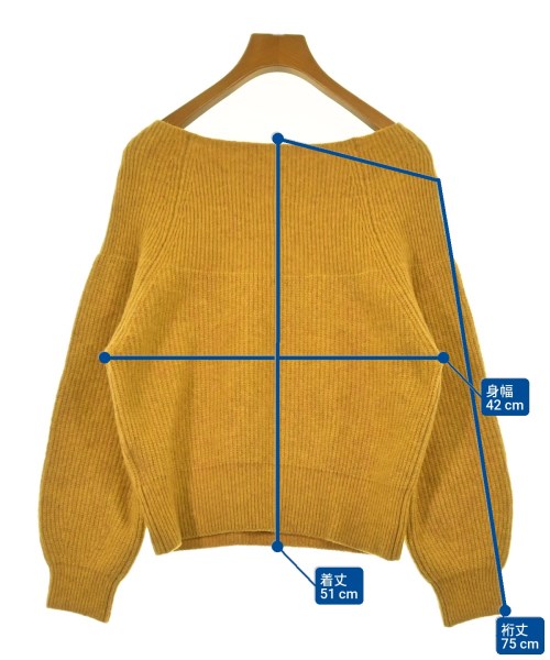 Mystrada（マイストラーダ）ニット・セーター 黄 サイズ:38(M位) レディース/2200639200033