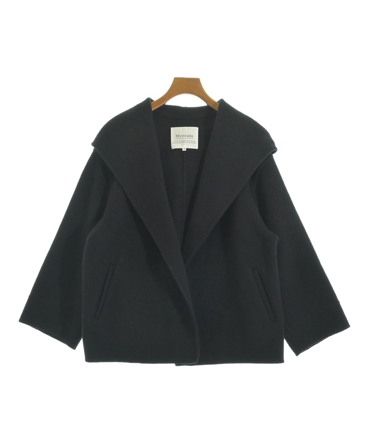 Mystrada（マイストラーダ）チェスターコート 黒 サイズ:36(S位
