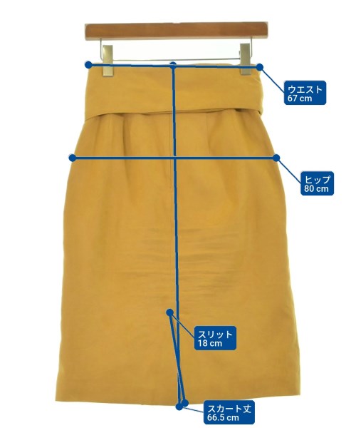 Mystrada（マイストラーダ）ひざ丈スカート 黄 サイズ:38(M位) レディース/2200624809012