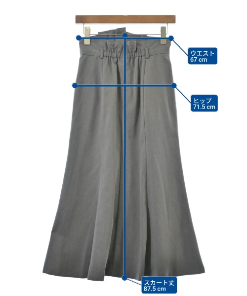 Mystrada（マイストラーダ）ロング・マキシ丈スカート グレー サイズ:34(XS位) レディース/2200668043052