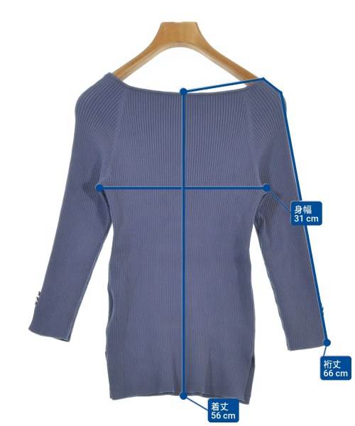 Mystrada（マイストラーダ）ニット・セーター 青 サイズ:38(M位) レディース/2200675480031