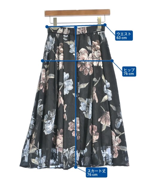 Mystrada（マイストラーダ）ロング・マキシ丈スカート 黒 サイズ:34(XS位) レディース/2200660999043