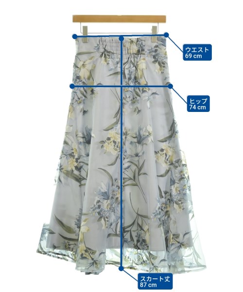 Mystrada（マイストラーダ）ロング・マキシ丈スカート 青 サイズ:38(M位) レディース/2200660507101