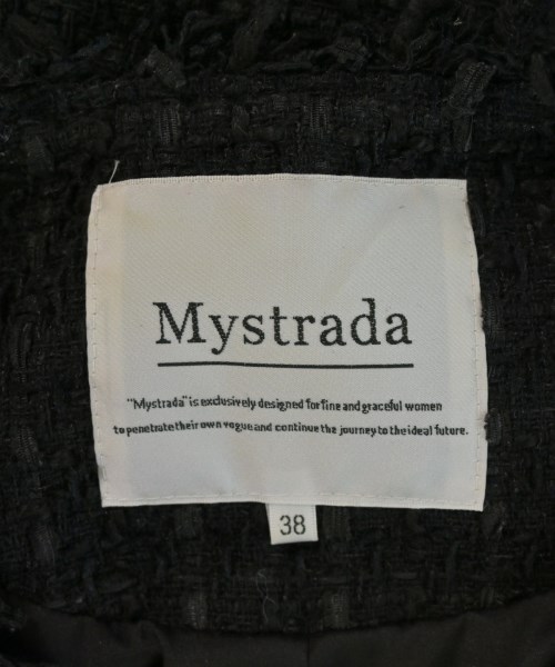 Mystrada（マイストラーダ）ノーカラージャケット 黒 サイズ:38(M位) レディース/2200736521024