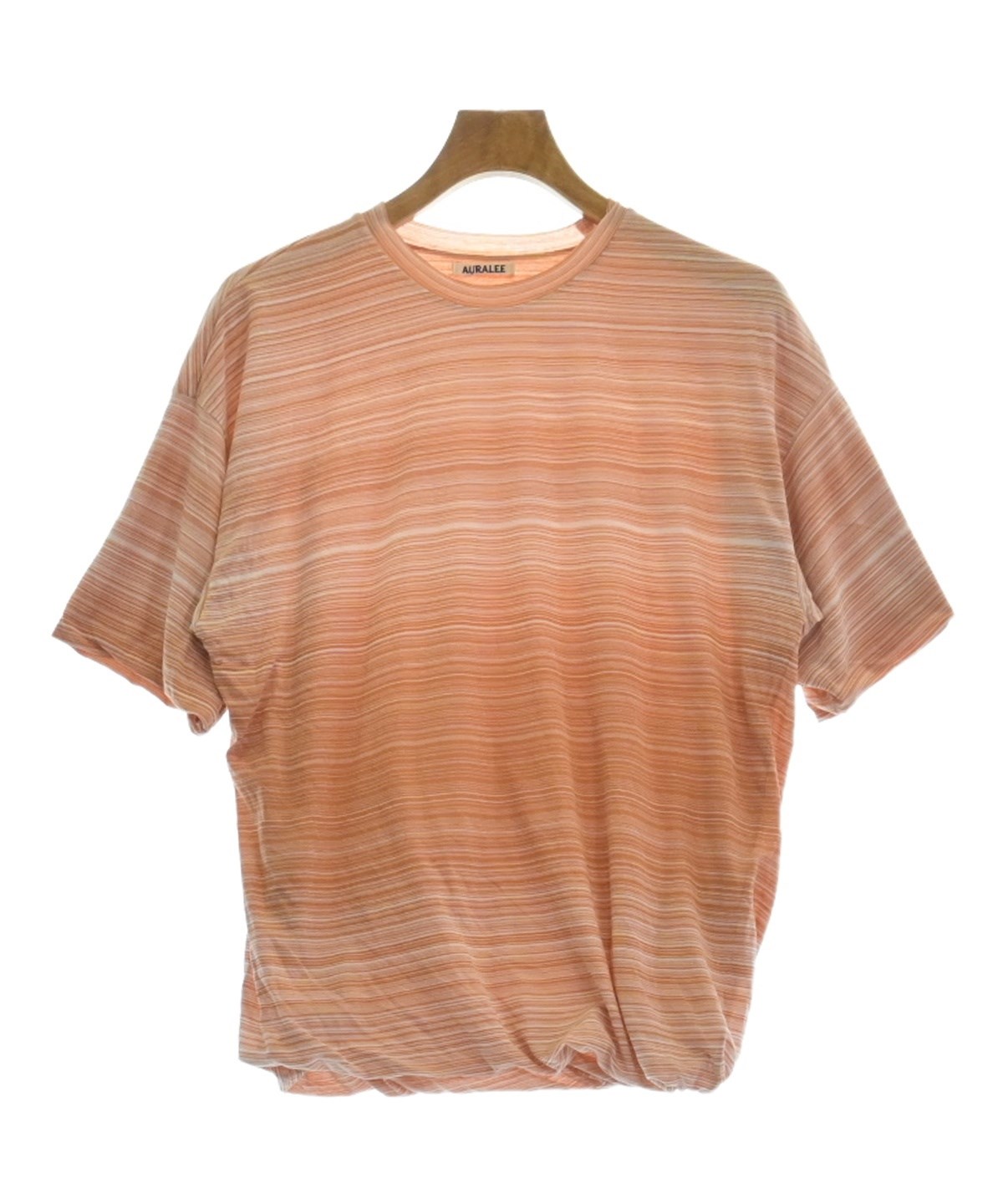AURALEE Tシャツ・カットソー 3(S位) オレンジx白(ボーダー)
