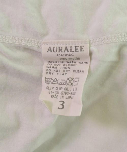 AURALEE（オーラリー）Tシャツ・カットソー 白 サイズ:3(S位) メンズ/2200481130021