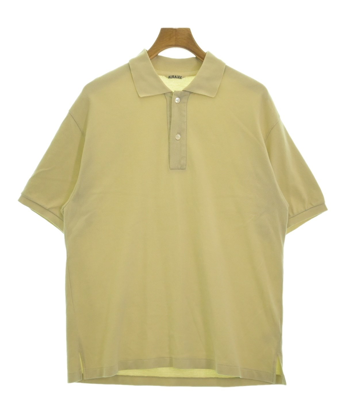 AURALEE コットンポロシャツ サイズ4 ベージュ AURALEE オーラリー SUPER HIGH GAUGE COTTON KNIT POLO