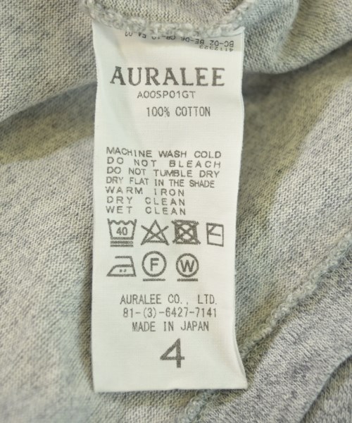AURALEE（オーラリー）Tシャツ・カットソー グレー サイズ:4(M位) メンズ/2200556440079