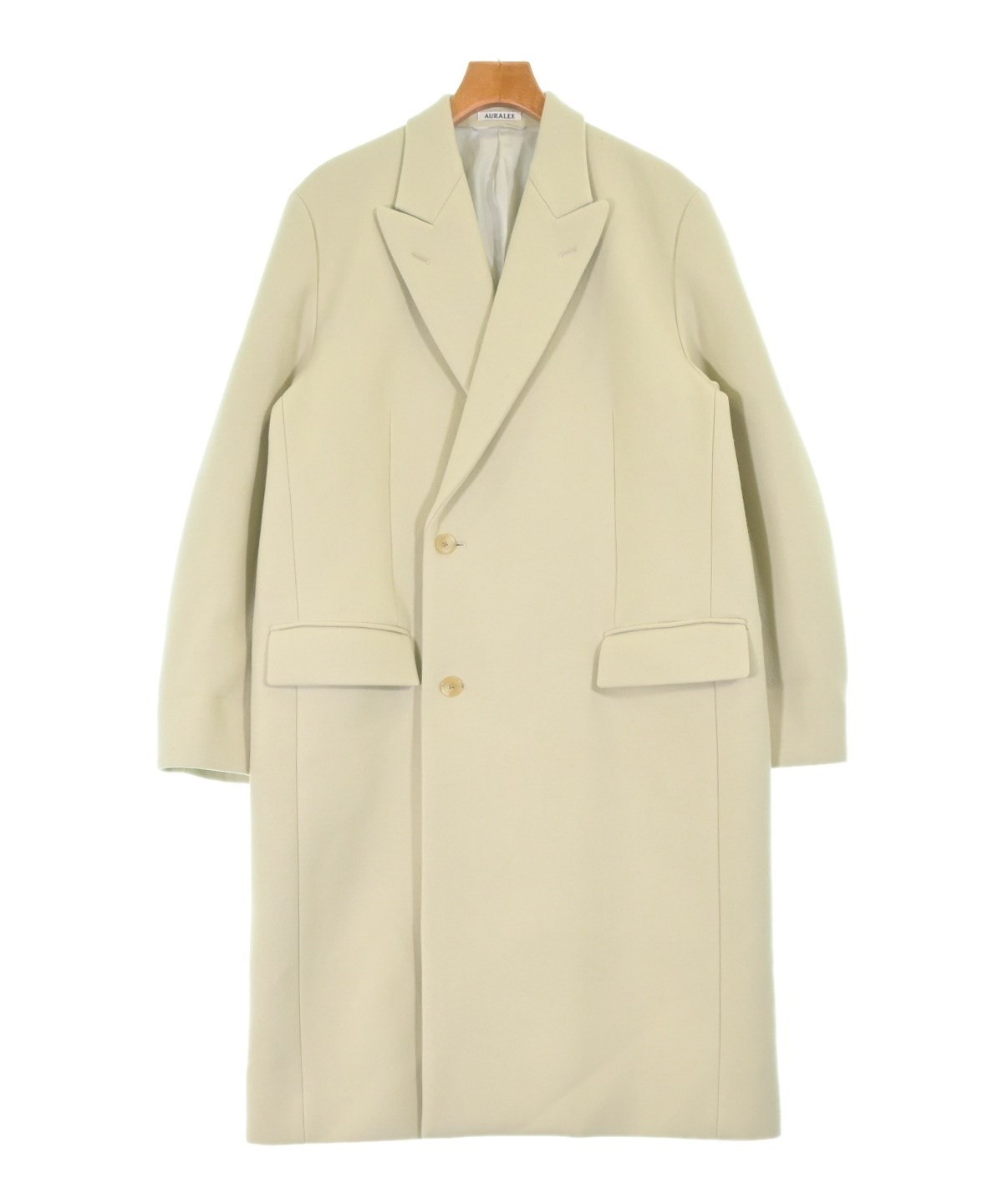 AURALEE（オーラリー）チェスターコート 白 サイズ:4(M位) メンズ