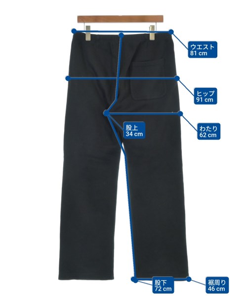 AURALEE（オーラリー）スウェットパンツ 黒 サイズ:3(S位) メンズ/2200636594029