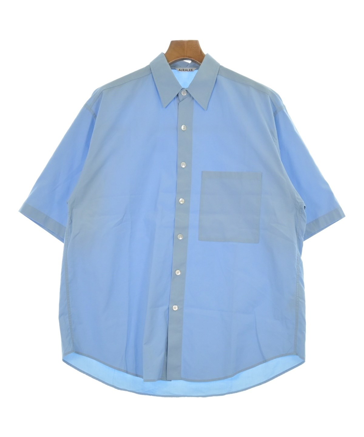 AURALEE（オーラリー）カジュアルシャツ 青 サイズ:4(M位) メンズ