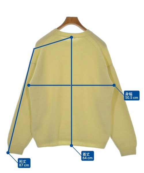 AURALEE（オーラリー）ニット・セーター 黄 サイズ:4(M位) メンズ/2200637325042