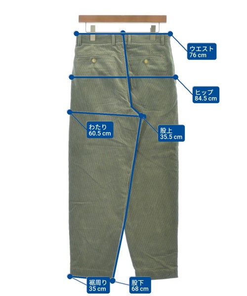 AURALEE（オーラリー）チノパン 緑 サイズ:3(S位) メンズ/2200634661259