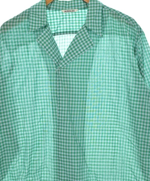 AURALEE（オーラリー）カジュアルシャツ 緑 サイズ:4(M位) メンズ/2200624281061