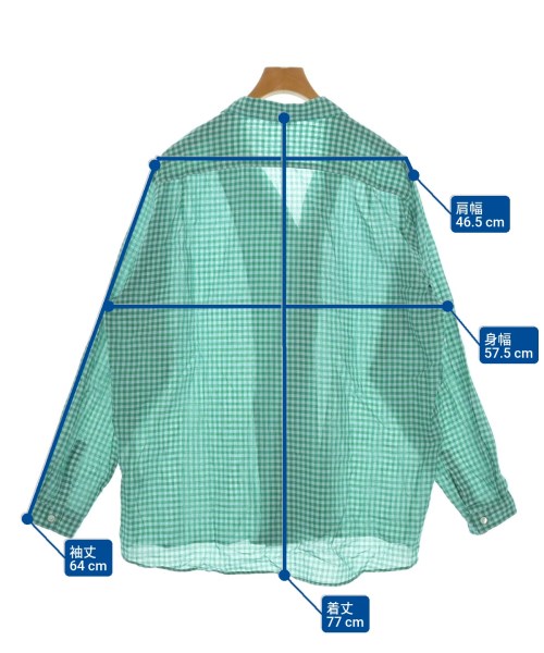 AURALEE（オーラリー）カジュアルシャツ 緑 サイズ:4(M位) メンズ/2200624281061