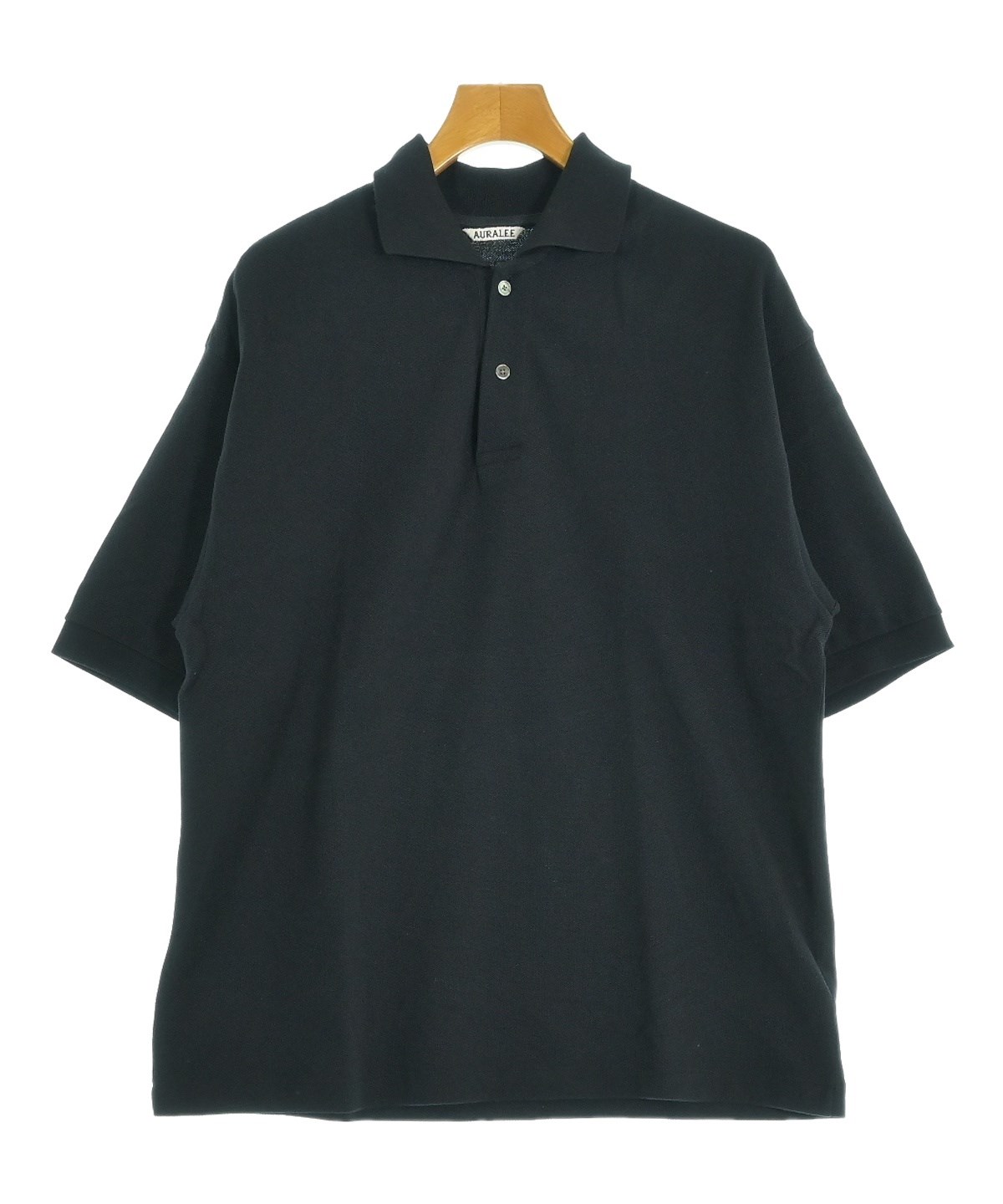 AURALEE ブラック ポロシャツ サイズ4 AURALEE（オーラリー）ポロシャツ 紺 サイズ:5(L位) メンズ