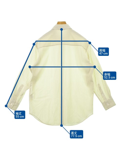 AURALEE（オーラリー）カジュアルシャツ 白 サイズ:0(S位) メンズ/2200639434131