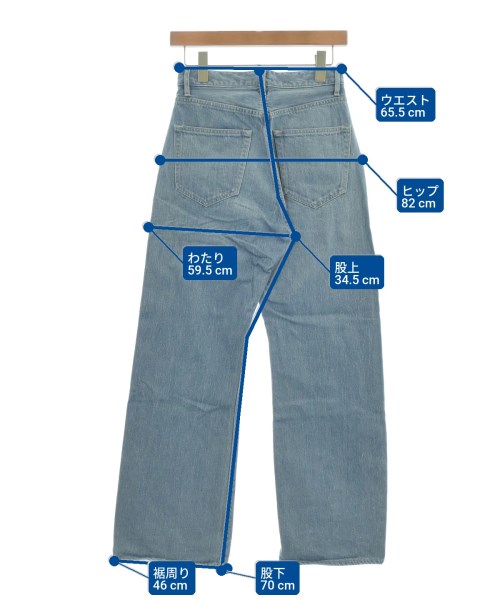 AURALEE（オーラリー）デニムパンツ 青 サイズ:0(XXS位) メンズ/2200639434148