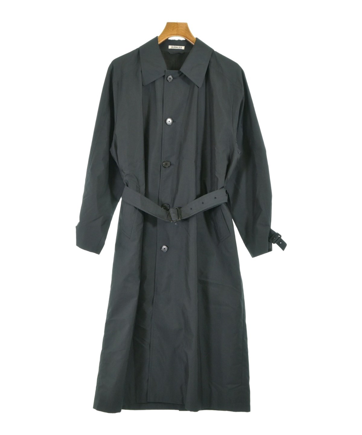 AURALEE（オーラリー）ステンカラーコート 黒 サイズ:0(S位) メンズ