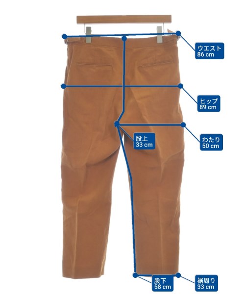 AURALEE（オーラリー）スラックス 茶 サイズ:4(M位) メンズ/2200626757052