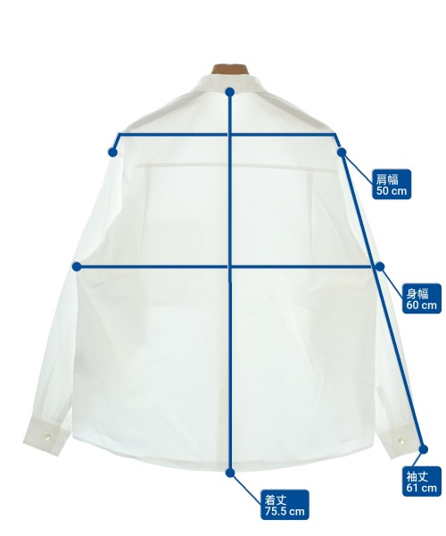 AURALEE（オーラリー）カジュアルシャツ 白 サイズ:3(S位) メンズ/2200639645018