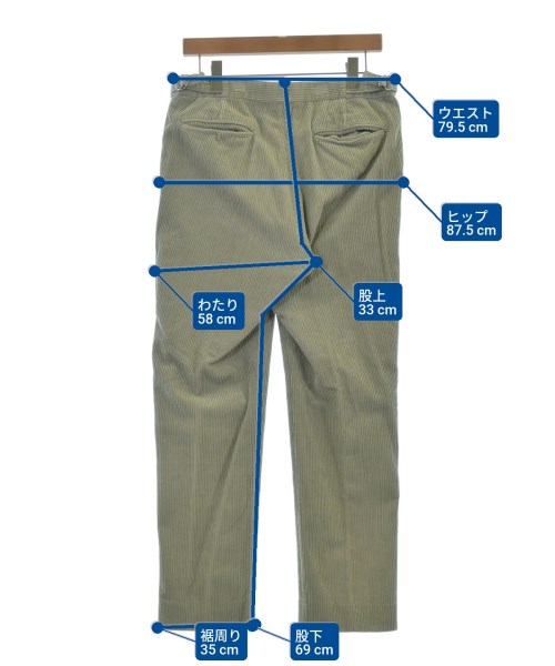 AURALEE（オーラリー）スラックス 緑 サイズ:4(M位) メンズ/2200640463045