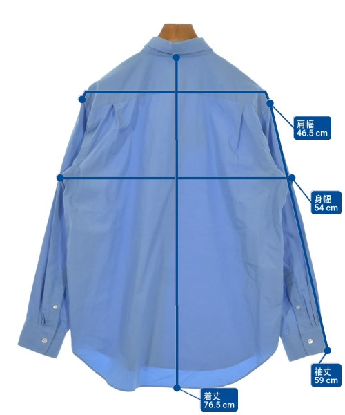 AURALEE（オーラリー）カジュアルシャツ 青 サイズ:1(M位) メンズ/2200640486068