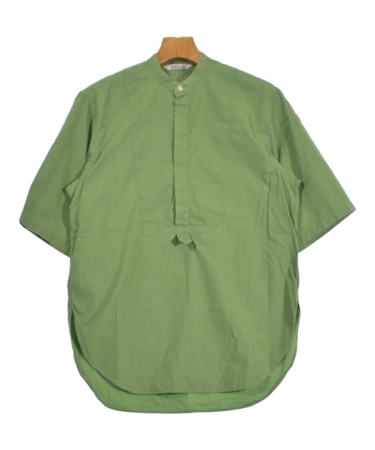 AURALEE オーラリー ストライプシャツ 緑 サイズ0 AURALEE(オーラリー) 長袖シャツA25SS01WW A25SS01WW グリーン サイズ