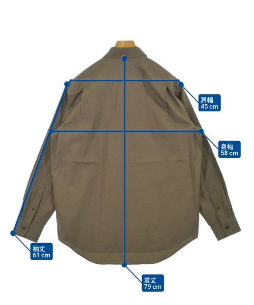 AURALEE（オーラリー）カジュアルシャツ カーキ サイズ:3(S位) メンズ/2200641208010