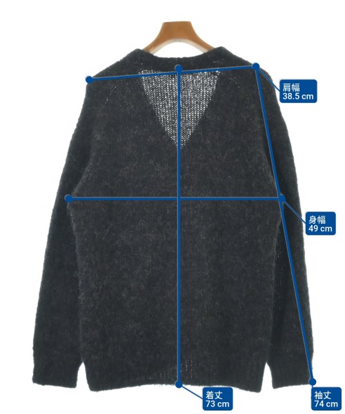 AURALEE（オーラリー）カーディガン 黒 サイズ:3(S位) メンズ/2200641754012