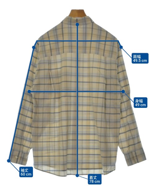 AURALEE（オーラリー）カジュアルシャツ ベージュ サイズ:4(M位) メンズ/2200642572028