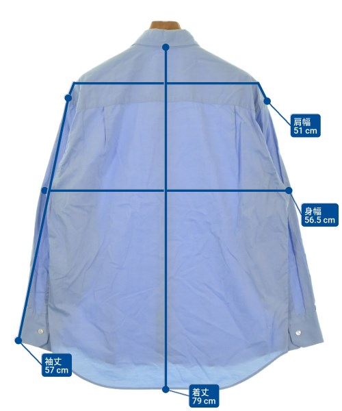 AURALEE（オーラリー）カジュアルシャツ 青 サイズ:3(S位) メンズ/2200642929013