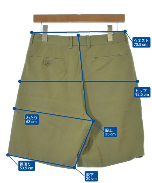 AURALEE（オーラリー）ショートパンツ カーキ サイズ:4(M位) メンズ/2200643525030