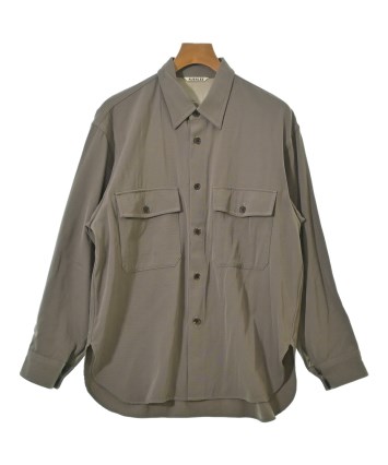 AURALEE（オーラリー）カジュアルシャツ 茶 サイズ:4(M位) メンズ