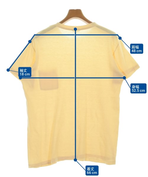 AURALEE（オーラリー）Tシャツ・カットソー 黄 サイズ:4(M位) メンズ/2200538850070