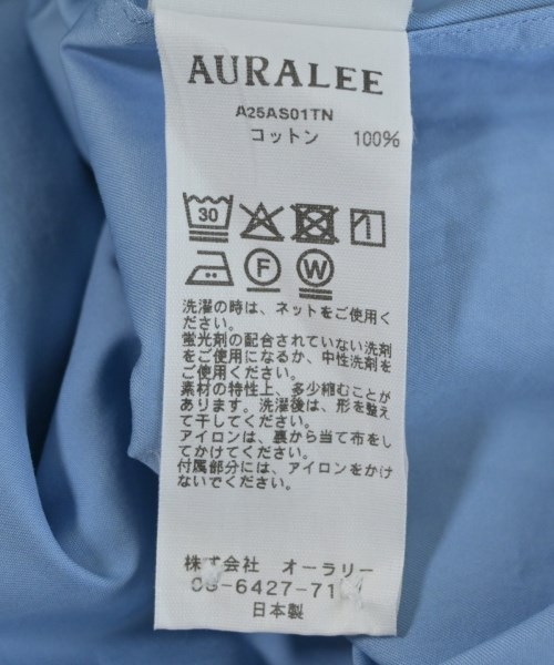 AURALEE（オーラリー）カジュアルシャツ 青 サイズ:3(S位) メンズ/2200593345016