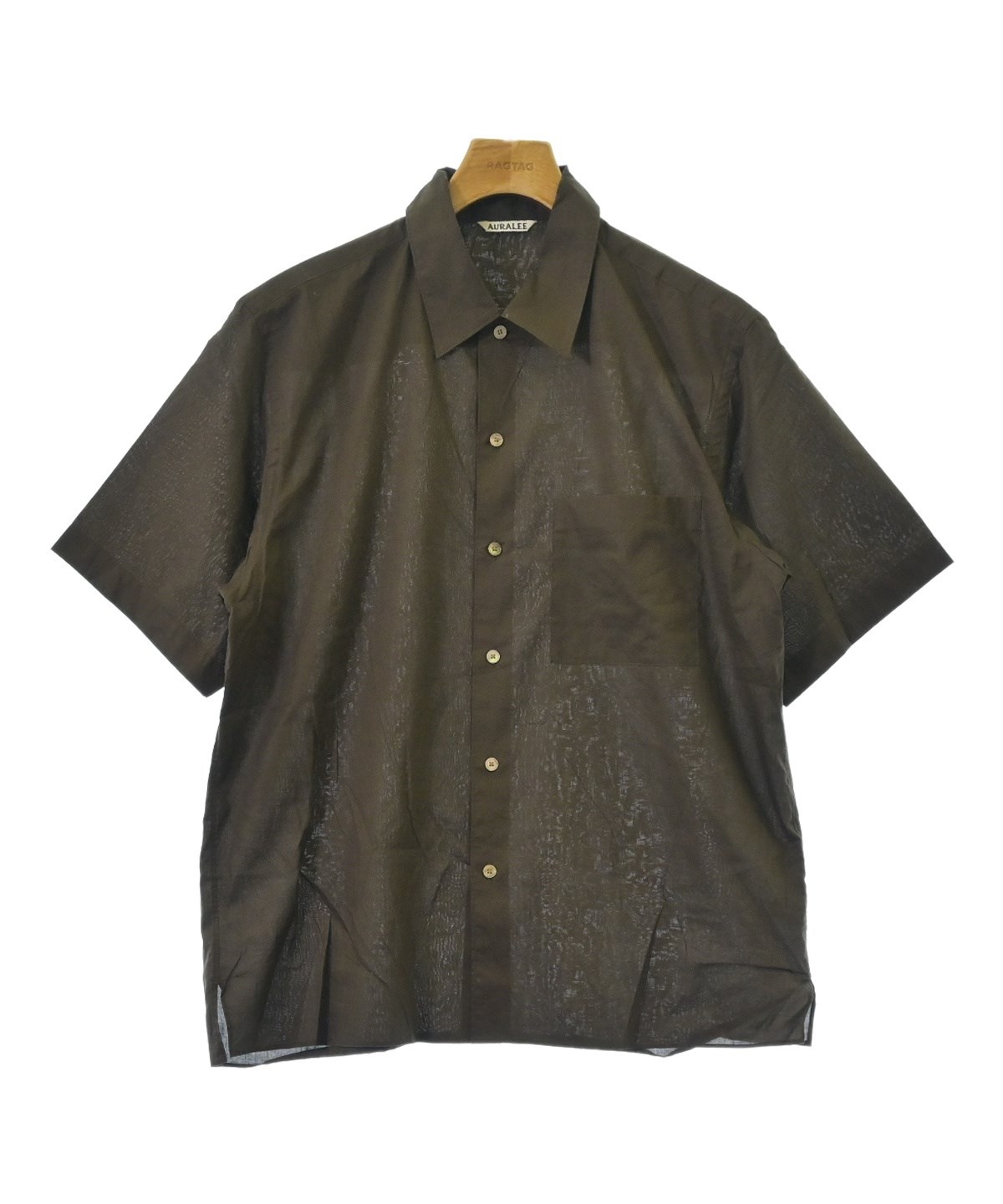 AURALEE オーラリー Tシャツ・カットソー 茶 0489925F0171 AURALEE（オーラリー）Tシャツ・カットソー 茶 サイズ:5(L位