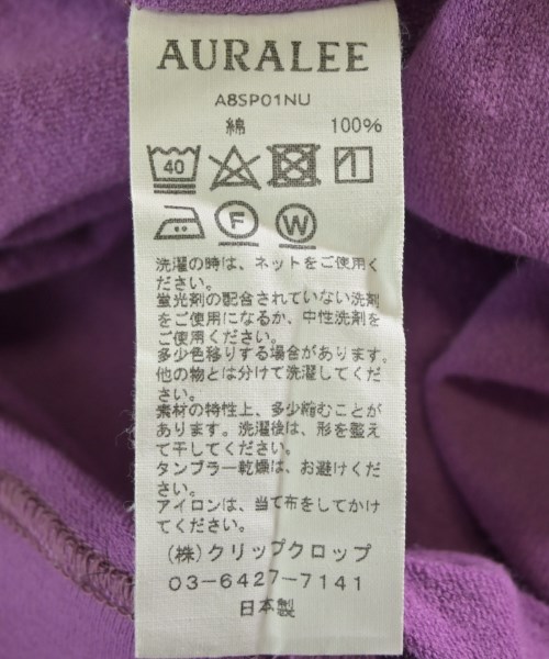 AURALEE（オーラリー）Tシャツ・カットソー 紫 サイズ:4(M位) メンズ/2200621509021