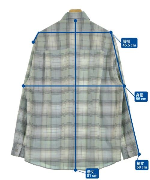 AURALEE（オーラリー）カジュアルシャツ 青 サイズ:4(M位) メンズ/2200622209029