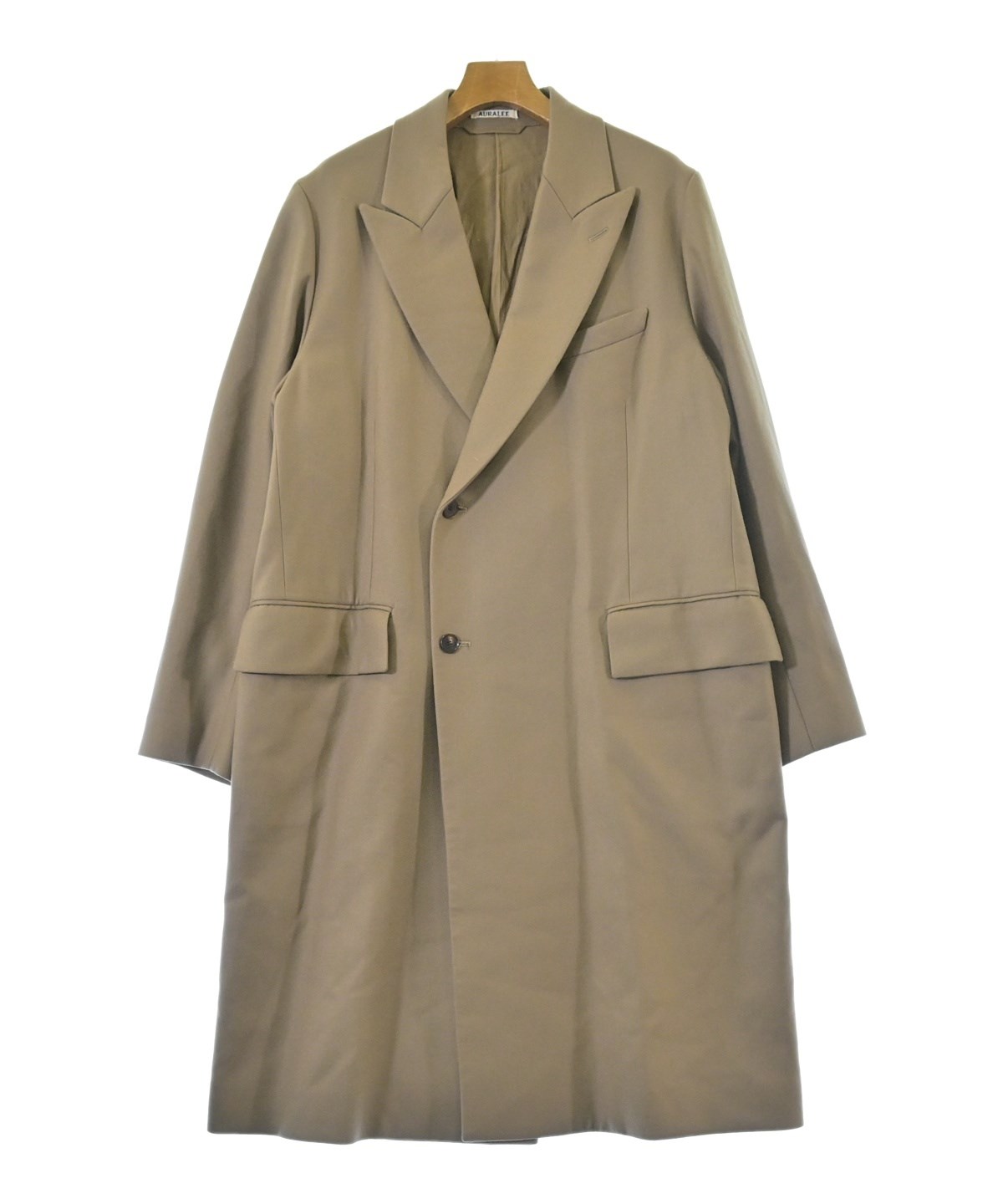 AURALEE（オーラリー）チェスターコート 茶 サイズ:4(M位) メンズ