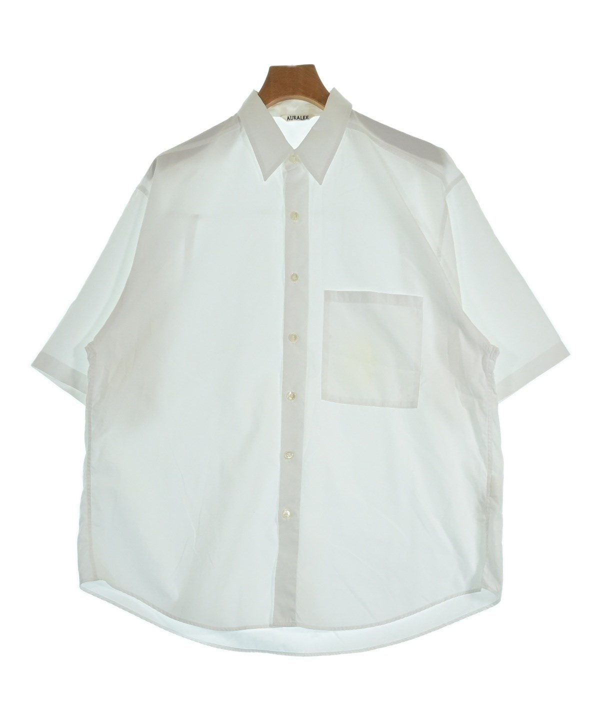 AURALEE（オーラリー）カジュアルシャツ 白 サイズ:5(L位) メンズ